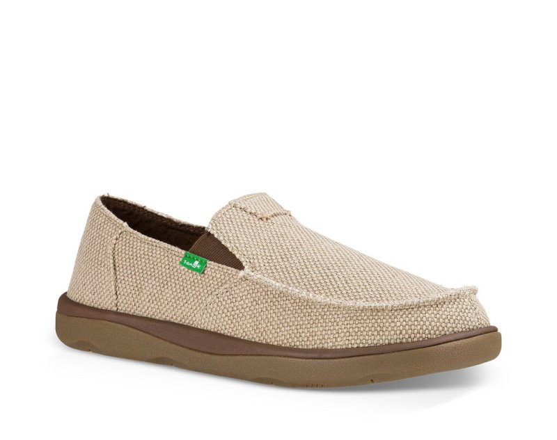 Sanuk Vagabond Tripper Men's Sidewalk Surfers Beige | Canada 205HAP